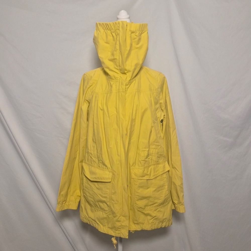 Eileen Fisher Weather Resistant Cotton Nylon Campcore Granola Yellow Rain Coat S - Picture 4 of 16
